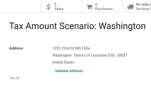 Valisez les adresses du client