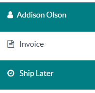 selecting ship later at checkout.