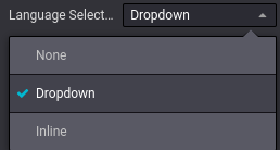 Ein Sprachauswahlmenü hinzufügen.