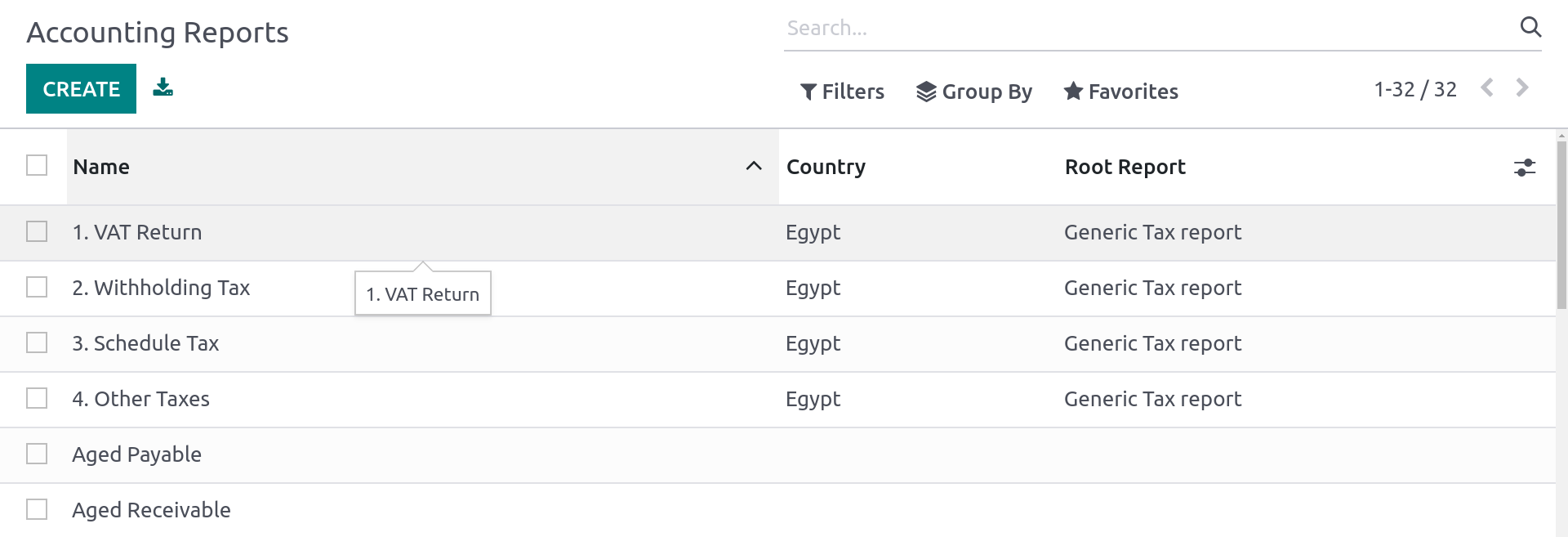 Moteur des rapports comptables.