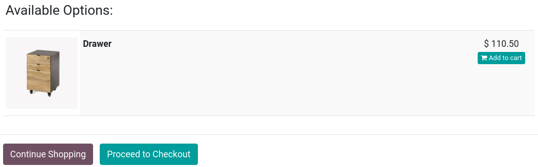 Korsförsäljning av valfria produkter