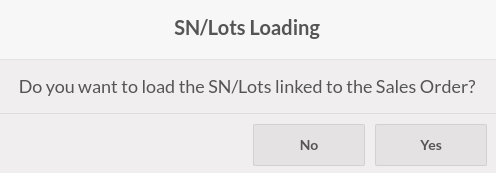 Pop-up-Fenster für Import von Seriennummern
