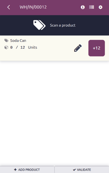 Overview of receipts in transfer to scan.