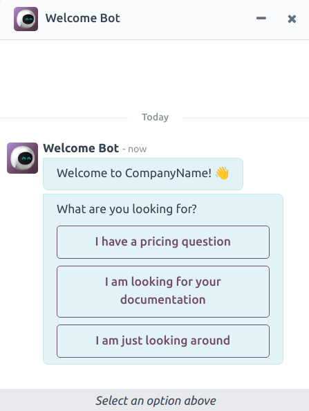 Odooライブチャットで作成されたヘルプデスクチケットを含むチャットウィンドウの表示。