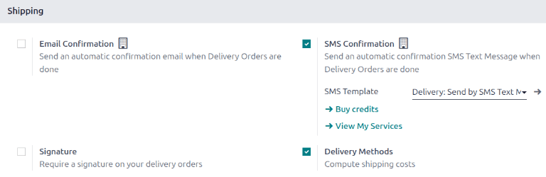 設定 > 管理設定でチェックボックスをオンにして、*配信方法* 機能を有効にします。