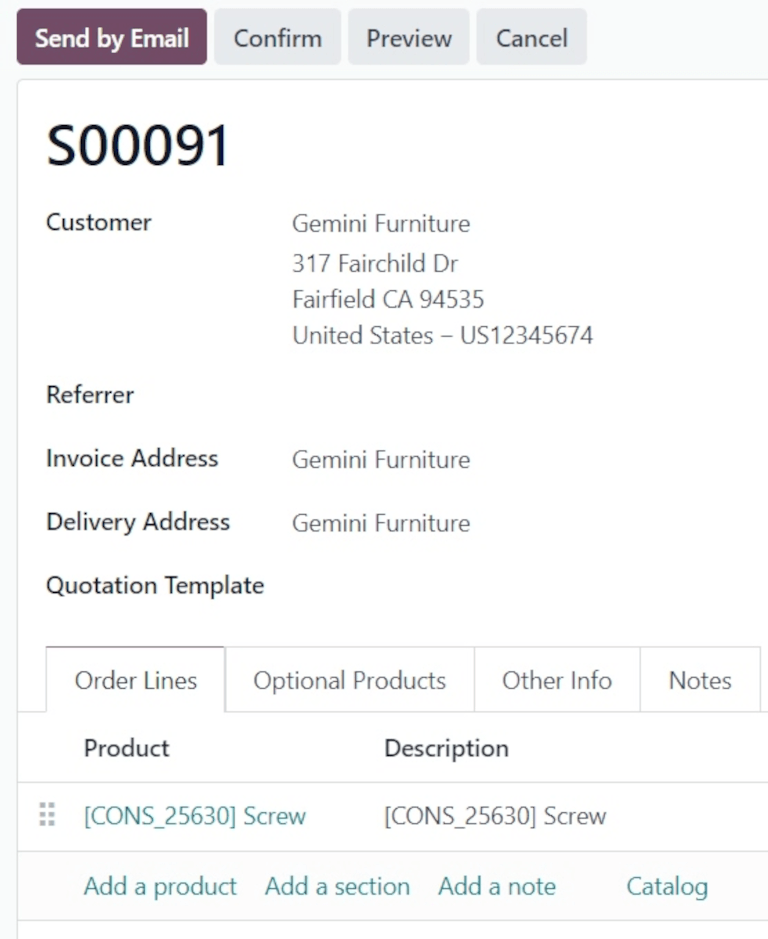 修理オーダに含まれる部品について、事前に入力済みの新しい見積を作成します。