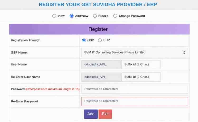 GSP API 등록 세부 정보 제출