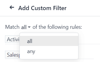 Exempel på meddelande om försenade aktiviteter i en leads chatter.
