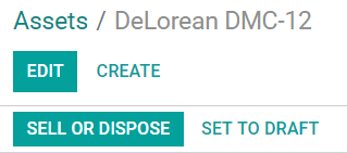 Avyttring av tillgångar i Odoo Accounting
