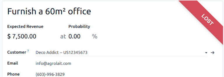 En förlorad möjlighet med den förlorade bannern tillagd.