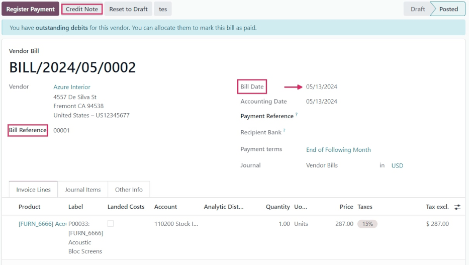 Leverantörsfakturor för beställda kvantiteter Kontrollpolicy.