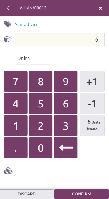 เครื่องมือแก้ไขสายผลิตภัณฑ์สำหรับการโอนแต่ละรายการในแอปบาร์โค้ด