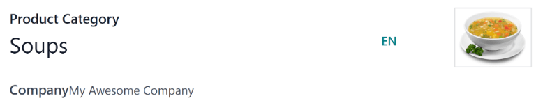 类别表单，填写了汤类的字段。