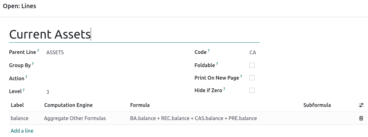 設定資料行選項。
