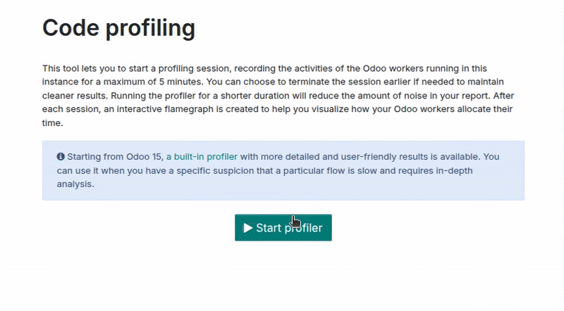 Usar el generador de perfiles de código