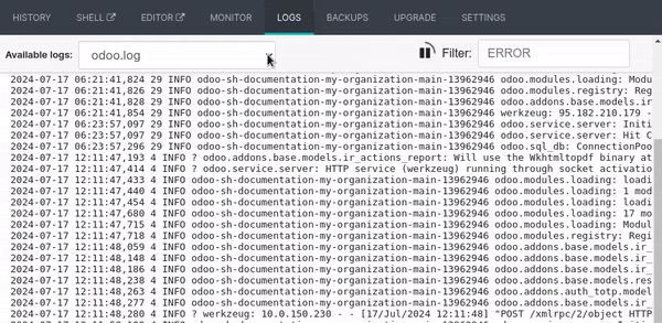 Desplazamiento automático de registros