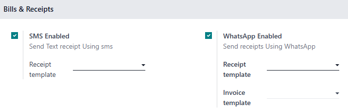 setare pentru a permite stocarea numerelor de telefon la trimiterea bonurilor