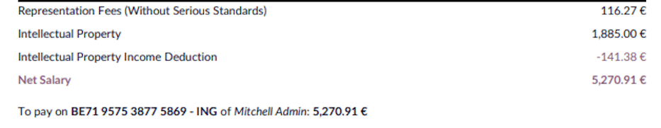 知识产权工资单 2。