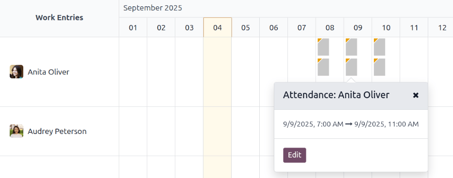 Una fila de conflictos. Aparece una entrada con detalles del conflicto.