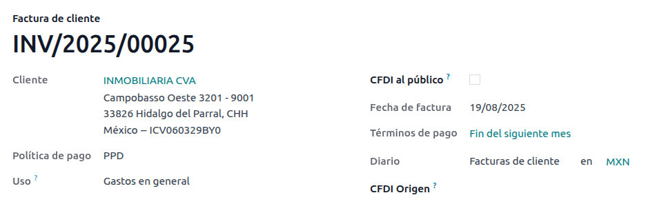 PPD要件が記載された顧客請求書の例。