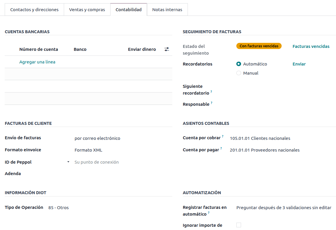 仕入先連絡先のDIOT情報。