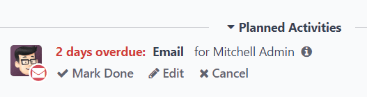 リードのチャターにおける期限超過アクティビティ通知の例
