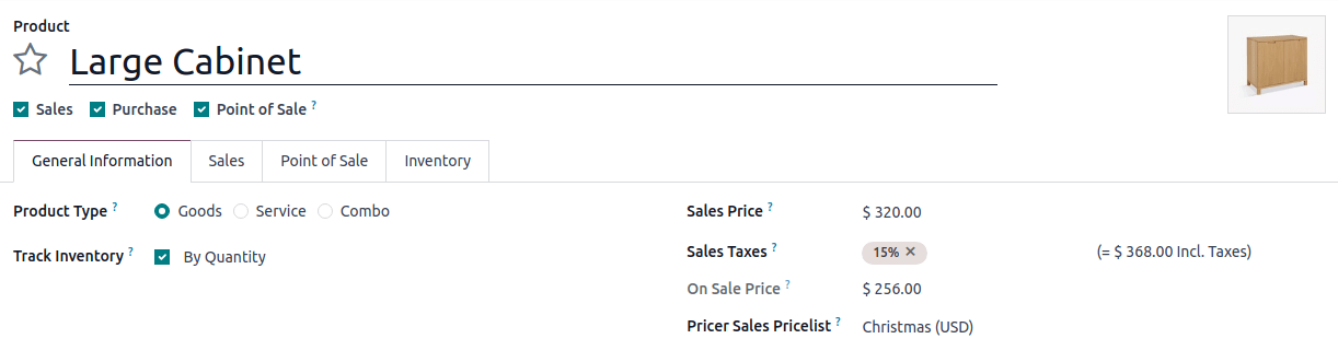 가격표를 품목 세부 옵션에 연결하기