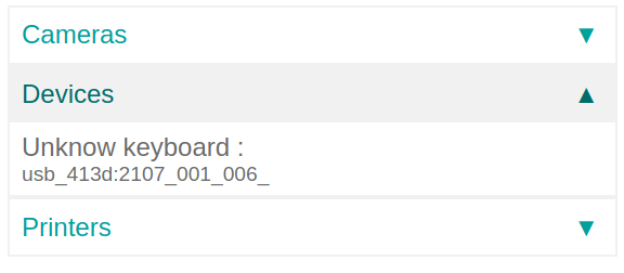 Voetschakelaar herkend op de IoT box.