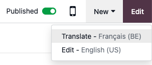 Translate button
