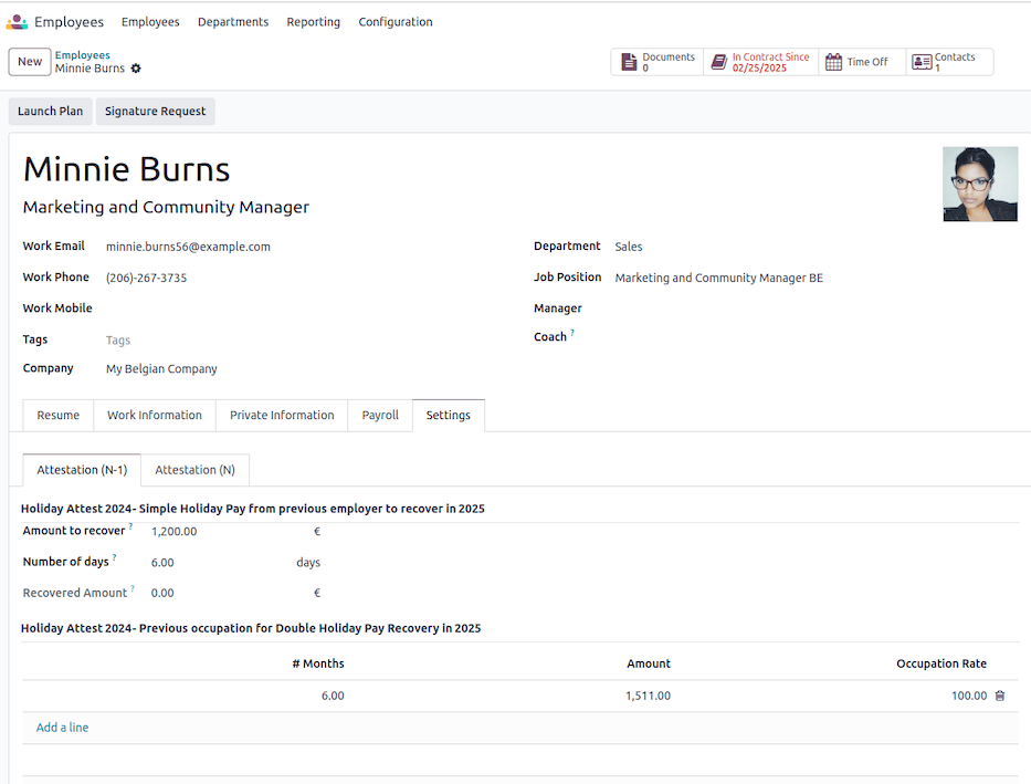 Holiday Pay Recovery Configuration.