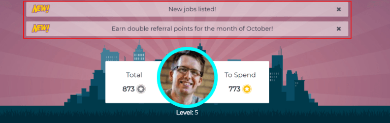 用户照片上方会出现两个警报横幅。