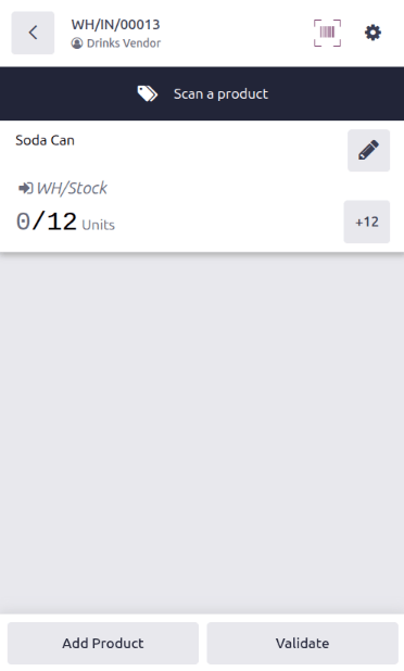 Overview of receipts in transfer to scan.