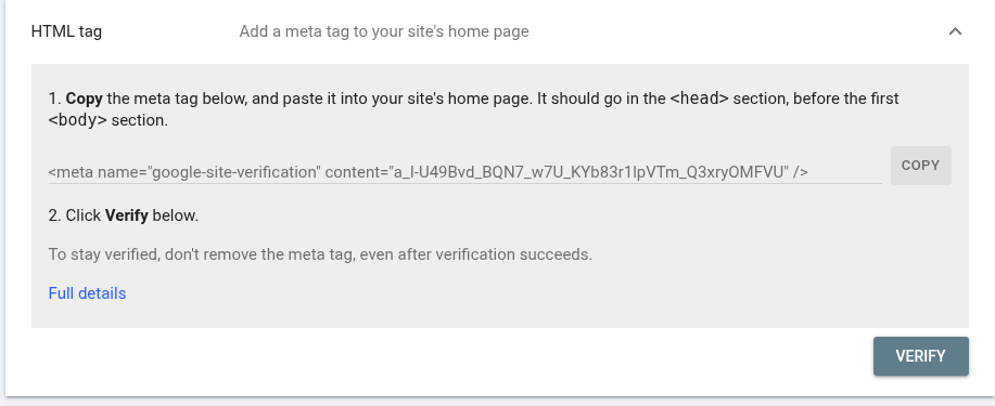 Open HTML tag section.
