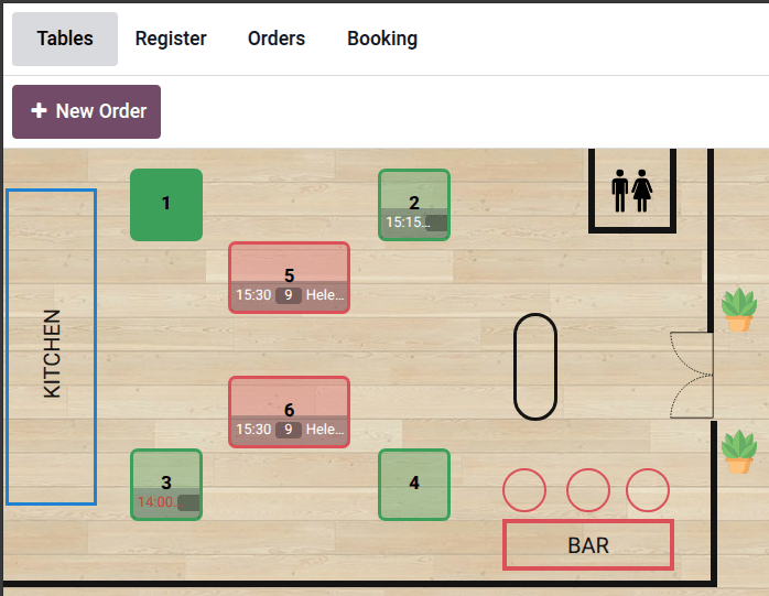example of a floor plan view with visual keys to understand it.