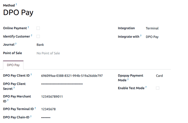 Formulario para crear un nuevo método de pago.
