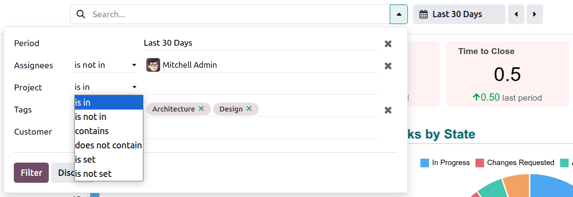 Global filters on the Project dashboard
